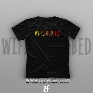 تیشرت Wifi, Food, Bed