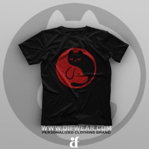 تیشرت Yin And Yang Cat #2