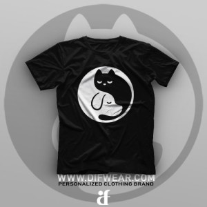 تیشرت Yin And Yang Cat #2