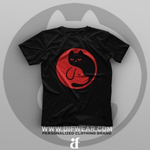 تیشرت Yin And Yang Cat #2