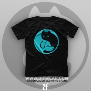 تیشرت Yin And Yang Cat #2