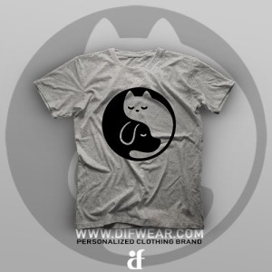 تیشرت Yin And Yang Cat #2