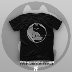 تیشرت Yin And Yang Cat #2