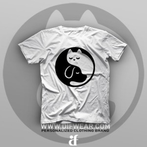 تیشرت Yin And Yang Cat #2