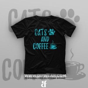 تیشرت Cats and Coffee