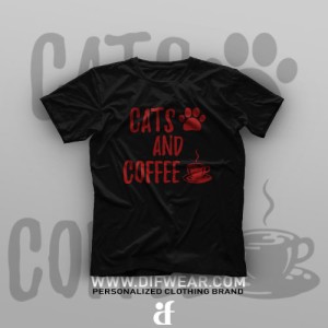 تیشرت Cats and Coffee
