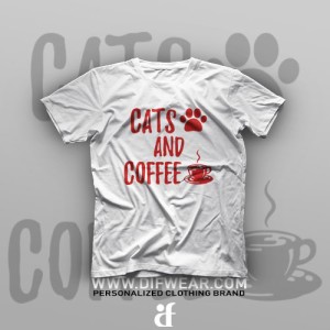 تیشرت Cats and Coffee