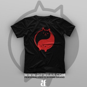 تیشرت Yin And Yang Cat #2