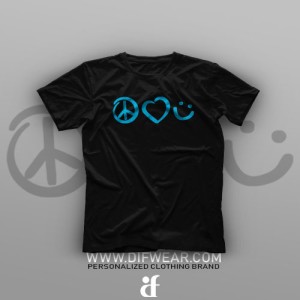 تیشرت Peace, Love, Smile