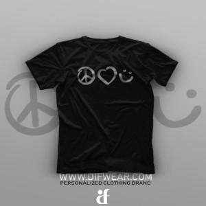 تیشرت Peace, Love, Smile