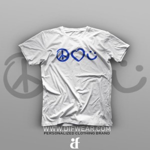 تیشرت Peace, Love, Smile