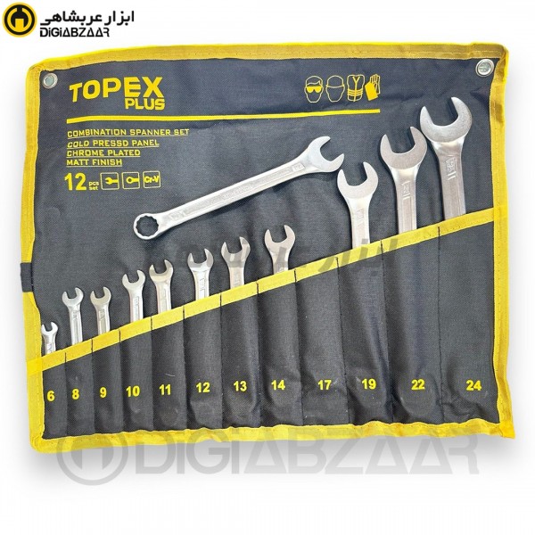 آچاریکسر رینگ یکسر تخت 12 عددی کیفی تاپکس TOPEX سایز 6 تا 24