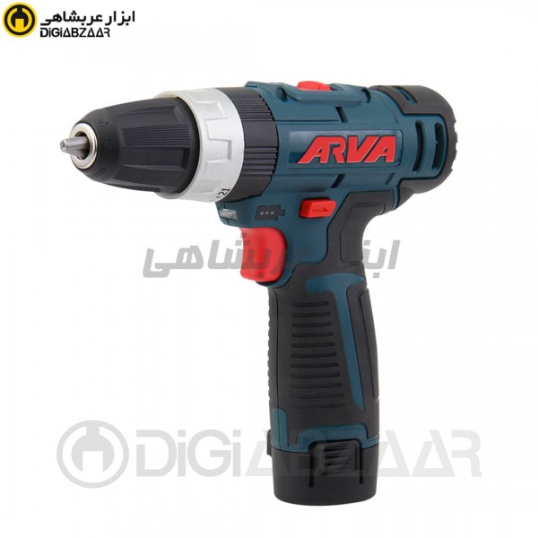 دریل پیچ گوشتی شارژی چکشی 12 ولت آروا مدل 5841 با کیف و باتری اضافه