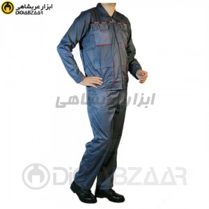 لباس کار دوتکه مدل مولکول رنگ طوسی سایز XXL