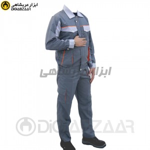 لباس کار درجه یک طرح بوفالو طوسی سایز M