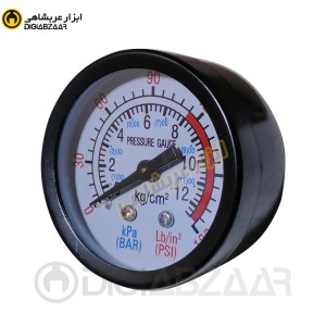 مانومتر 5 سانت 10 بار 1/4 اینچ کمپرسور (پشت رزوه)