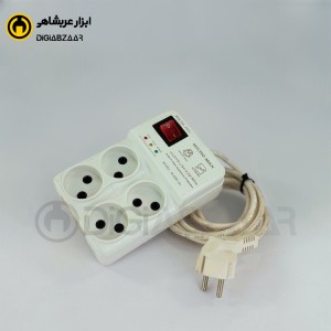 محافظ برق ۴ خانه با کابل ۲ متری میکرومکس