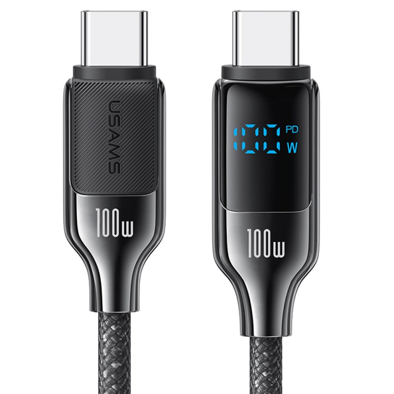 کابل شارژ USB-C به USB-C یوسمز مدل SJ742  طول 1.2 متر توان 100 وات