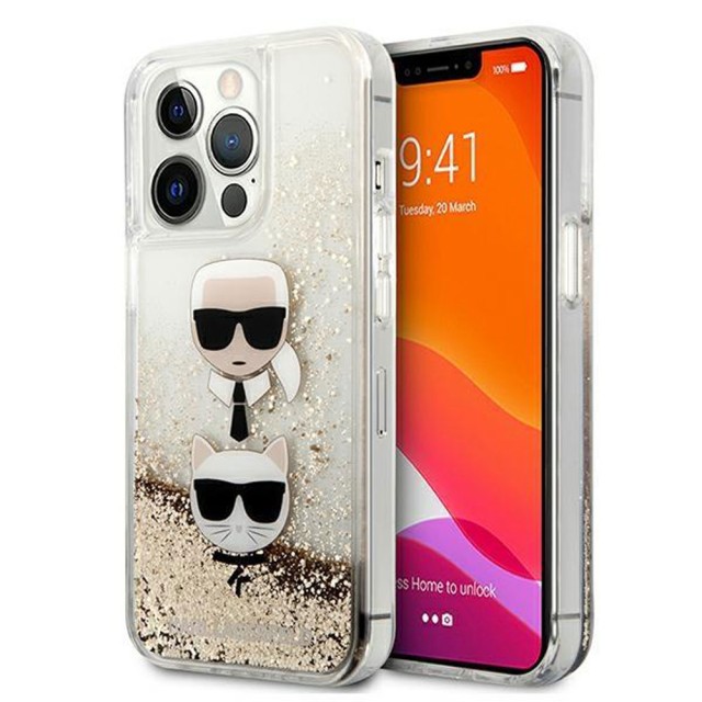 قاب کارل لاگرفلد مدل KLHCP13LKICGLD موبایل آیفون iPhone 13 Pro