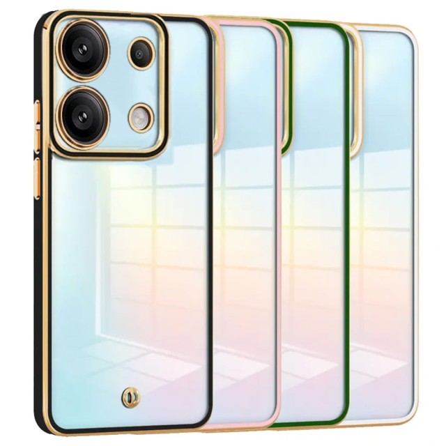 قاب اسپیس شفاف دور رنگی محافظ لنزدار شیائومی Poco X6