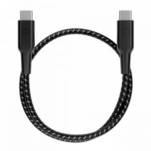 کابل شارژ USB-C به USB-C پاورولوژی مدل PCAB008 طول 30 سانت توان 60 وات