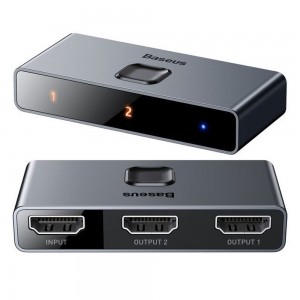 سوییچ دو پورت HDMI بیسوس مدل Matrix HDMI Switcher CAHUB-BC0G