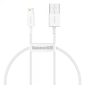 کابل شارژ USB به لایتنینگ بیسوس مدل Superior CALYS-02 طول 25 سانت توان 2.4 آمپر