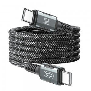 کابل شارژ مگنتی USB-C به USB-C ایکس او NB-Q267 طول 1 متر توان 60 وات