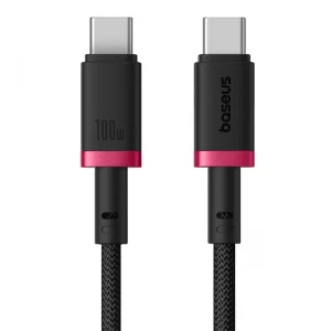کابل شارژ USB-C به USB-C بیسوس مدل Dura P10377803U01-01 طول 1 متر توان 100 وات