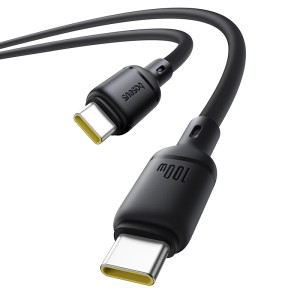 کابل شارژ USB-C به USB-C بیسوس مدل Silky P10377704113-01 طول 2 متر توان 100 وات