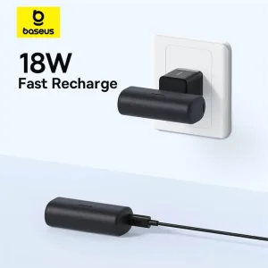 پاوربانک تایپ سی بیسوس Compact مدل PPWC05T ظرفیت 5000 میلی آمپر ساعت 20 وات
