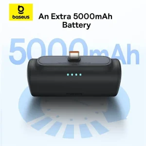 پاوربانک تایپ سی بیسوس Compact مدل PPWC05T ظرفیت 5000 میلی آمپر ساعت 20 وات