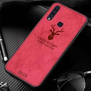 Cloth Texture Deer Case For Samsung Galaxy A20s (4)