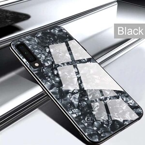 Fashion Marble Glass Case For Samsung Galaxy A7 2018 (4)