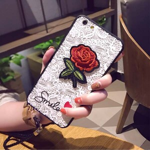 قاب طرح گل رز برجسته مناسب برای گوشی آیفون 6/6s