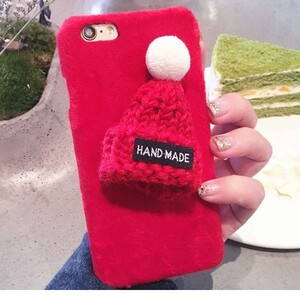 Winter Fur 3D Plush Hat Case for Apple IPhone 7 (2)