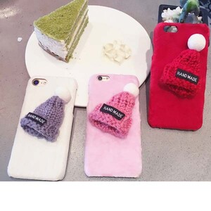 Winter Fur 3D Plush Hat Case for Apple IPhone 7 (4)