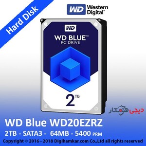 هارددیسک اینترنال وسترن دیجیتال مدل Blue WD20EZRZ ظرفیت 2 ترابایت