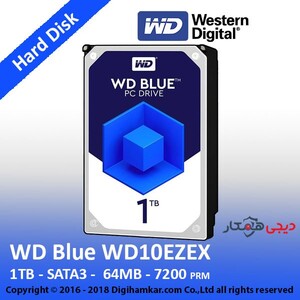هارددیسک اینترنال وسترن دیجیتال مدل Blue WD10EZEX ظرفیت 1 ترابایت