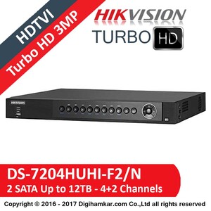 ضبط کننده ویدیویی دیجیتال DVR هایک ویژن مدل DS-7204HUHI-F2/N