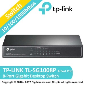 سوييچ تی پی لینک 8 پورت مدل TL-SG1008P
