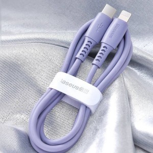 کابل شارژ Type-C به Lightning باسئوس مدل Colourful CATLDC طول 1.2 متر