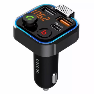 شارژر فندکی و اف ام پلیر بلوتوثی پرودو مدل PD-FM42WBB-BK توان 42 وات