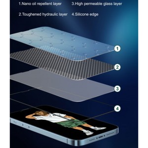 گلس شفاف لبه سیلیکونی گرین لیون Silicone Plus آیفون iPhone 13 Pro Max