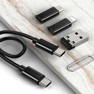 کابل تبدیل USB-C به USB-C / لایتنینگ / USB / micro USB یسیدو مدل CA114 طول 0.3 متر