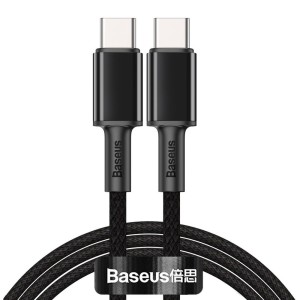 کابل شارژ USB-C به USB-C بیسوس مدل High Density CATGD-A01 طول 2 متر توان 100 وات
