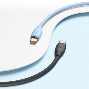 کابل شارژ USB به Type-C بیسوس مدل Jelly Liquid Silica CAGD010101 طول 2 متر توان 100 وات