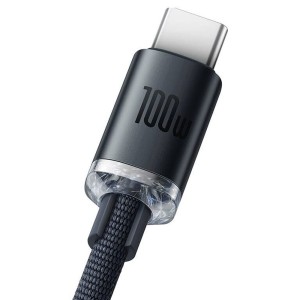 کابل شارژ USB به Type-C بیسوس مدل Crystal Shine CAJY000501 طول 2 متر توان 100 وات