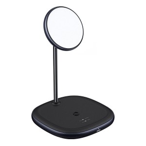 پایه نگهدارنده مگنتی و شارژر وایرلس بیسوس Swan 2-in-1 WXSW-C01 توان 20 وات