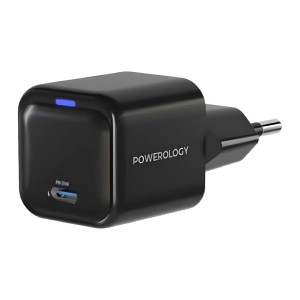 شارژر دیواری پاورولوژی مدل EU Ultra-Compact GaN Charger PWCUQC015 توان 20 وات